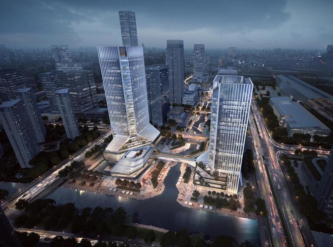 米乐 M6米乐「亮眼设计」苏州高铁新城双子塔商务办公楼效果图(图6)