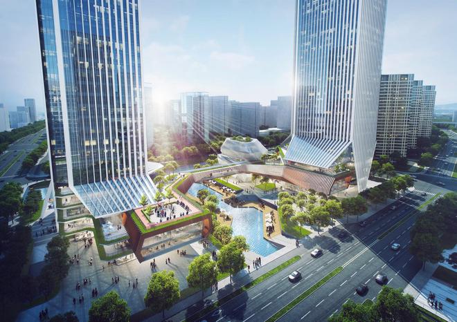 米乐 M6米乐「亮眼设计」苏州高铁新城双子塔商务办公楼效果图(图7)