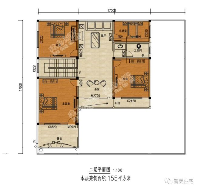 中式带庭院的小别墅这两个户型都设计了柴火灶这样才叫接地气米乐M6 米乐(图7)