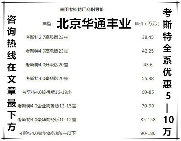 米乐 M6米乐丰田考斯特16座商务车 考斯特16座价格(图3)