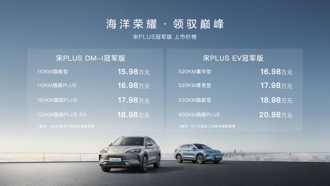 米乐 M6米乐设计、续航全面进阶比亚迪宋PLUS冠军版正式上市(图1)