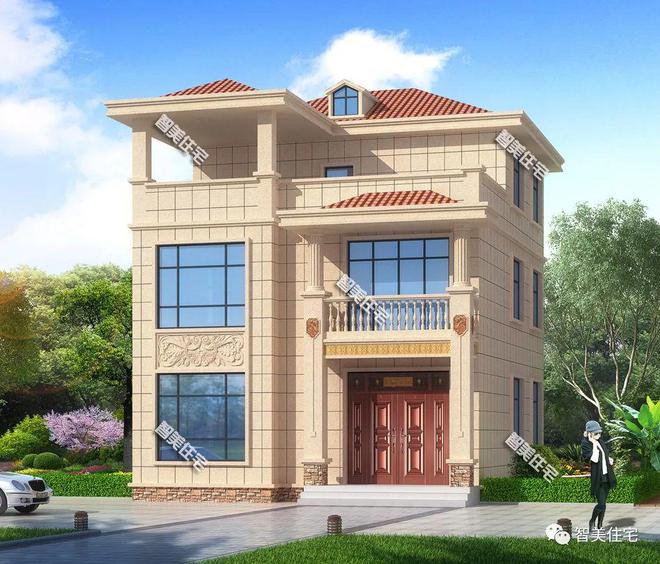 建房尺寸相米乐M6 米乐近简欧风格设计的两栋自建房闭眼选都不会错(图1)