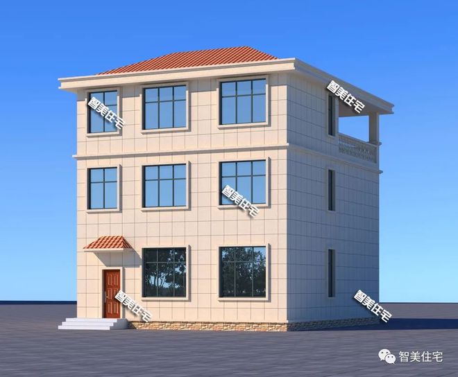建房尺寸相米乐M6 米乐近简欧风格设计的两栋自建房闭眼选都不会错(图4)
