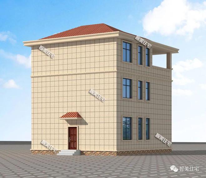 建房尺寸相米乐M6 米乐近简欧风格设计的两栋自建房闭眼选都不会错(图2)