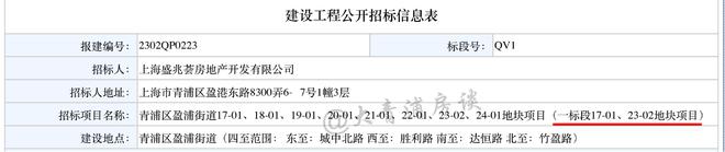 青浦新米乐M6 米乐城中央商务区大型住宅项目工程招标先启动2幅地块(图1)