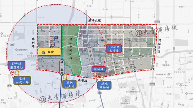 青浦新米乐M6 米乐城中央商务区大型住宅项目工程招标先启动2幅地块(图6)