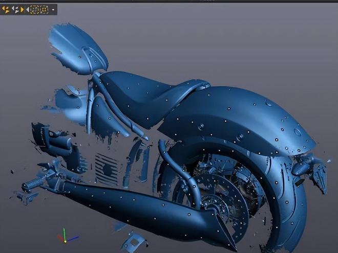 米乐 M6米乐摩托车后挡泥板三维扫描改装设计3D建模逆向工程服务-CASAIM(图1)