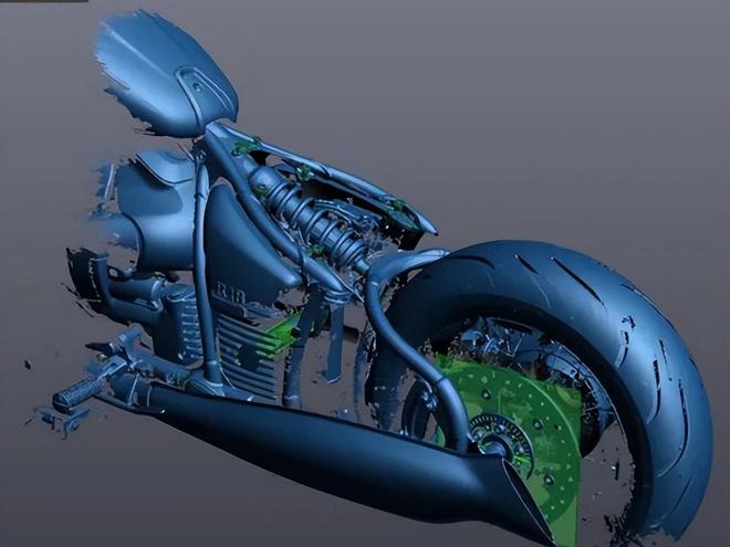 米乐 M6米乐摩托车后挡泥板三维扫描改装设计3D建模逆向工程服务-CASAIM(图2)