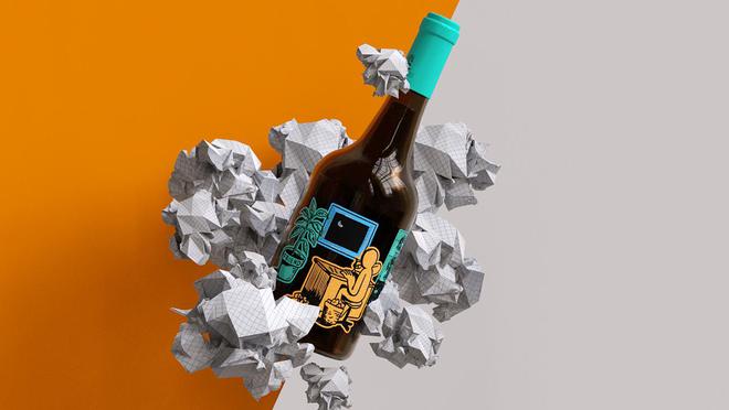 米乐 M6米乐手绘创意红酒标签设计作品分享深圳专业红酒设计公司(图1)