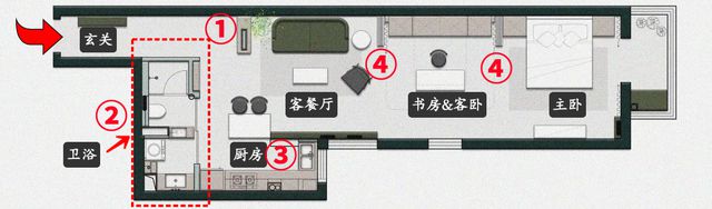 米乐 M6米乐看完这套60㎡的小户型改造才明白设计有多重要新家跟着学！(图5)