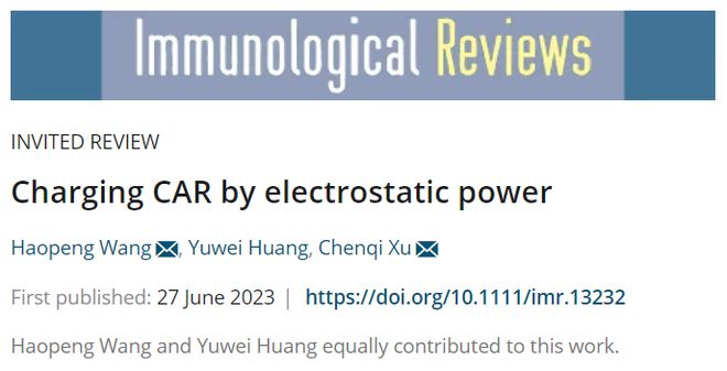 许琛琦王皞鹏综述免疫受体静电相互作用提出CAR-T设计新策米乐 M6米乐略(图1)