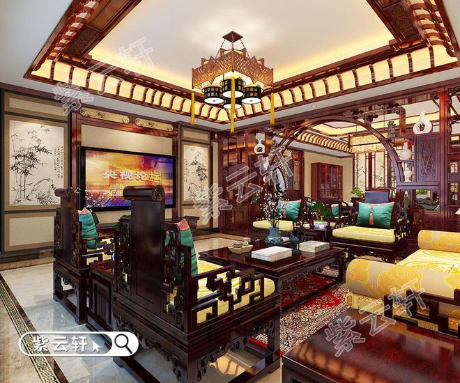 米乐 M6米乐青岛中式别墅设计展惬意悠然的古典雅居(图1)