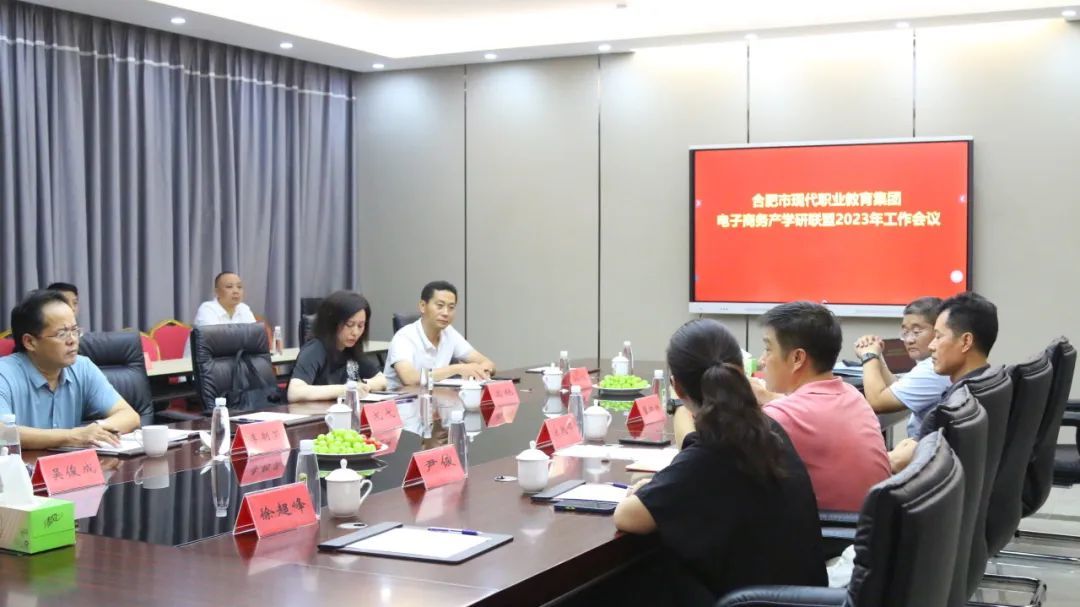 合肥市现代职业教育集团电子商务产学米乐 M6米乐研联盟2023年工作会议在荣电集团召开(图1)