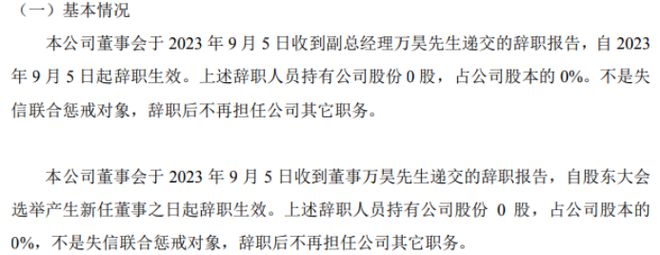 翰博设计副总经理万昊辞职 2023年上半年公司亏损20041万米乐 M6米乐(图1)