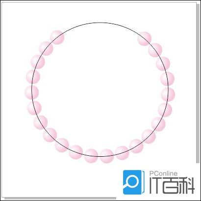 CorelDraw怎么绘制一串手链 C米乐 M6米乐DR绘制手链平面图的步骤教程【详解】(图5)