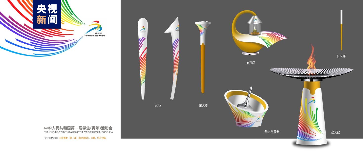 第一届全国学生（青年）米乐 M6米乐运动会火炬、火种灯效果图及设计理念公布(图1)