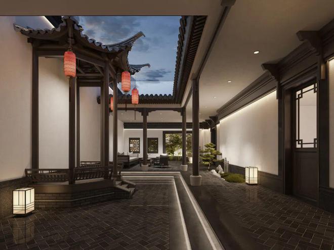 儒雅中式 良宸美景·花鹿酒店会所装修设计米乐M6 米乐(图2)