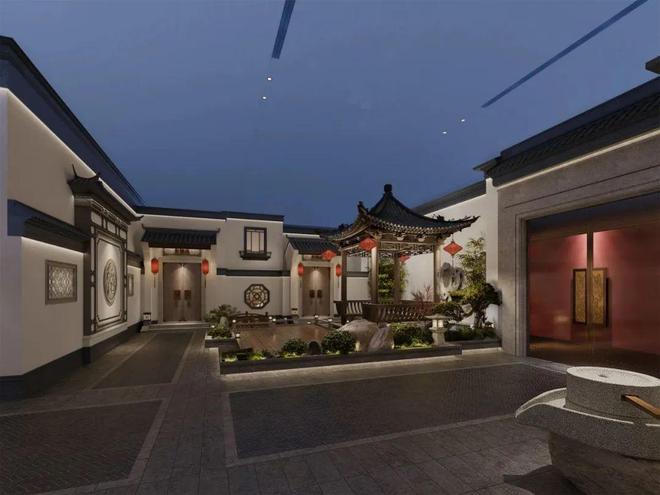 儒雅中式 良宸美景·花鹿酒店会所装修设计米乐M6 米乐(图4)