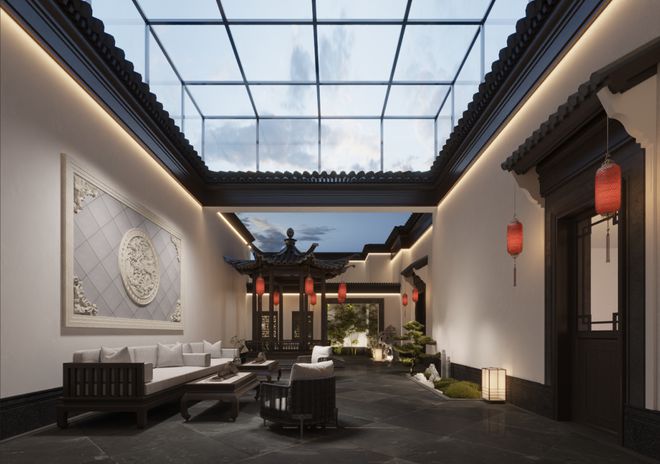 儒雅中式 良宸美景·花鹿酒店会所装修设计米乐M6 米乐(图3)