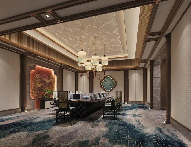 儒雅中式 良宸美景·花鹿酒店会所装修设计米乐M6 米乐(图9)