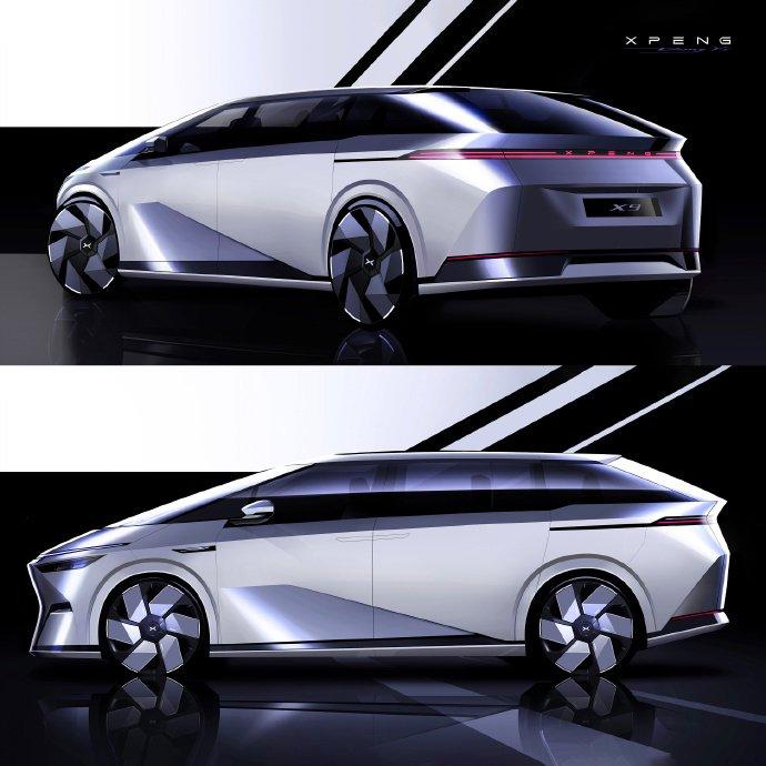 小鹏新车X9设计图亮相：号称“年轻态”MPV(图1)