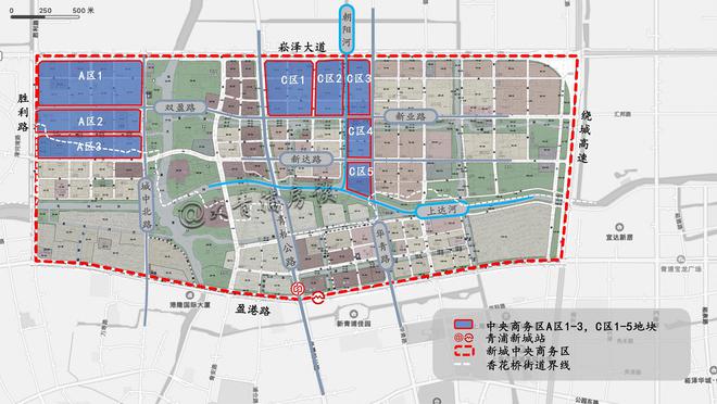 青浦新城中央商务区年度8幅收储地块范围揭秘(图1)