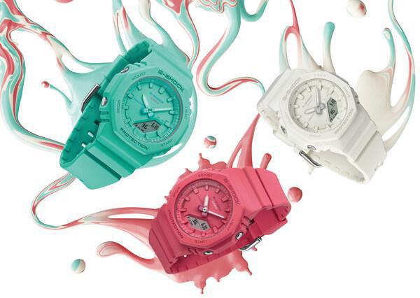 卡西欧推出采用鲜明单色设计的紧凑型G-SHOCK手表(图1)
