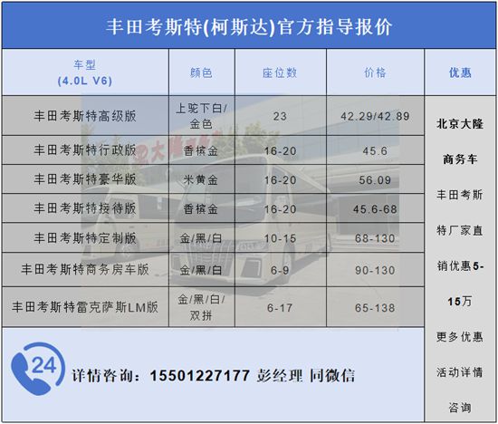 丰田考斯特商务车定制改装(柯斯达)销售(图3)