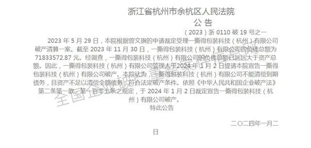 负债超7000万！设计出“拉链式”纸箱的公司破产了(图1)