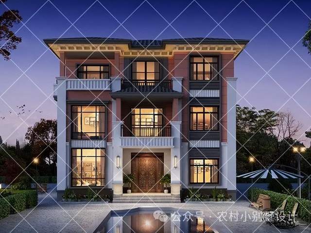 21款三层新中式农村自建房别墅复式客厅楼中楼设计2024建房首选(图3)
