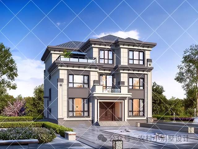 21款三层新中式农村自建房别墅复式客厅楼中楼设计2024建房首选(图8)