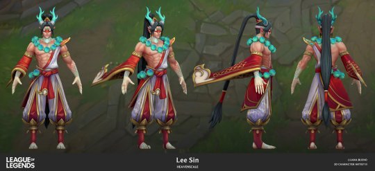 《英雄联盟》公布“天龙之子 李青”3D人物模型设计图(图1)