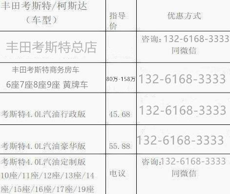 丰田考斯特9座商旅版家庭旅行商务接待首选(图2)
